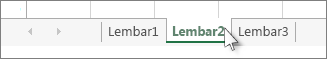Klik tab Lembar.