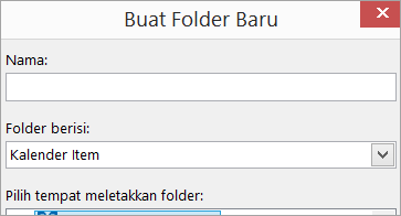 Kotak dialog Buat Folder Baru