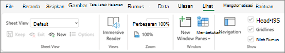 Memulai Pembaca Imersif di Excel untuk web