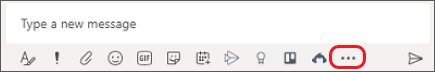 Kotak tempat Anda mengetik pesan di Microsoft Teams