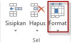 Format Sel pada tab Beranda