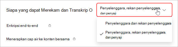 Pilih siapa yang dapat merekam atau menulis transkrip balai kota.