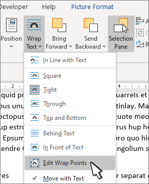 Item menu Edit Titik Bungkus