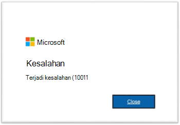 Terjadi kesalahan di aplikasi Microsoft 365