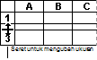 Batas baris sedang diseret