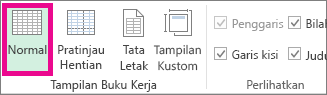 Di tab Tampilan, klik Normal