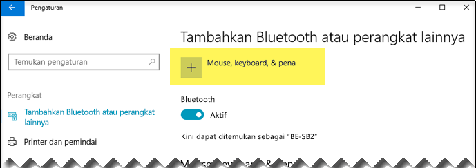 Tambahkan perangkat Bluetooth