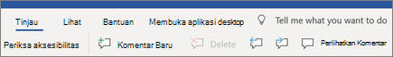 Komentar di pita Word
