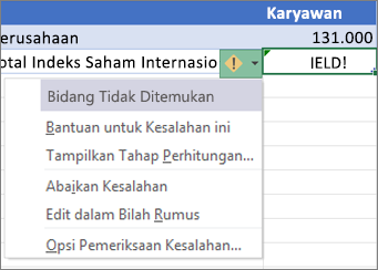 Abaikan #FIELD! .