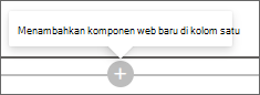 Cuplikan layar tanda plus untuk menambahkan komponen web baru.