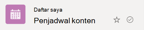 Simbol tanda centang yang dilingkari menunjukkan bahwa daftar sedang disinkronkan dari awan ke perangkat Windows Anda.