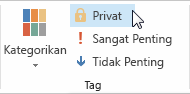 Menandai item sebagai pribadi