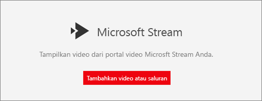 Komponen web Microsoft Stream