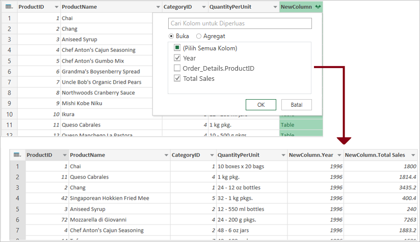 Gabungan Power Query