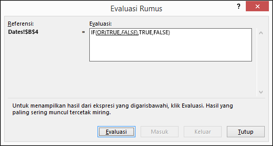 Contoh Panduan Mengevaluasi Rumus