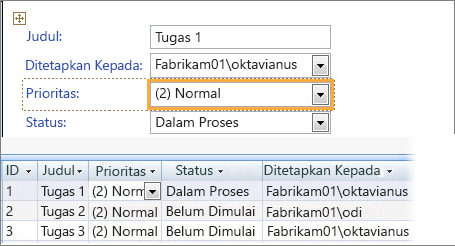 Membuat tampilan dengan Microsoft Access