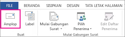 Mencetak amplop