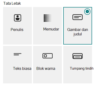 Enam tata letak untuk komponen web Banner