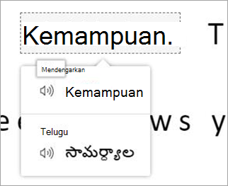 Pembaca Imersif Terjemahkan