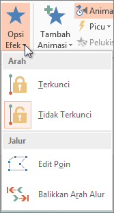 Mengedit efek jalur gerakan