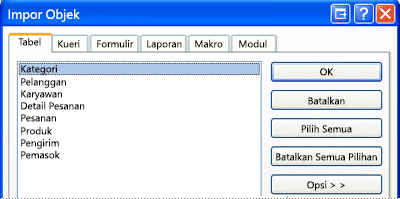 Kotak dialog Impor Objek