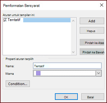 Anda bisa menentukan banyak aturan pemformatan konditoinal.