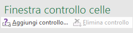 Fare clic su Aggiungi controllo cella per aggiungere un controllo nel foglio di calcolo