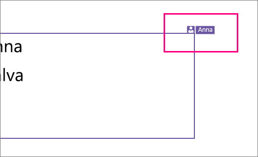 Icona che mostra qualcuno che lavora in una sezione di una diapositiva di PowerPoint 2016 per Windows