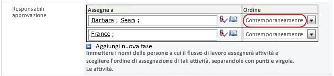 Modulo con impostazione per il passaggio in parallelo evidenziata