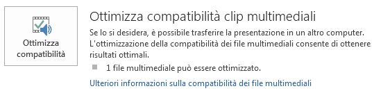 Pulsante Ottimizza compatibilità in PowerPoint