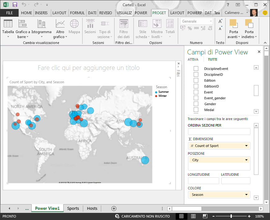 Creare una visualizzazione mappa