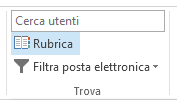 La rubrica è sul lato destro della scheda Home.