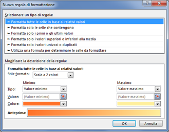 Nuova regola di formattazione