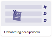 Modello di elenco onboarding per i dipendenti