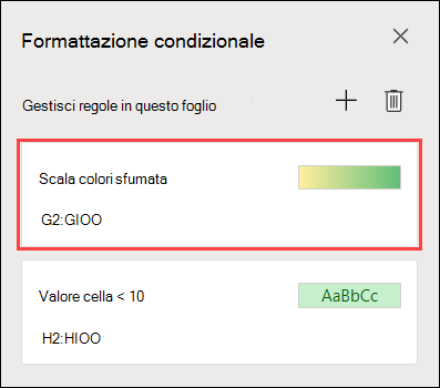 Formattazione con scala a due colori