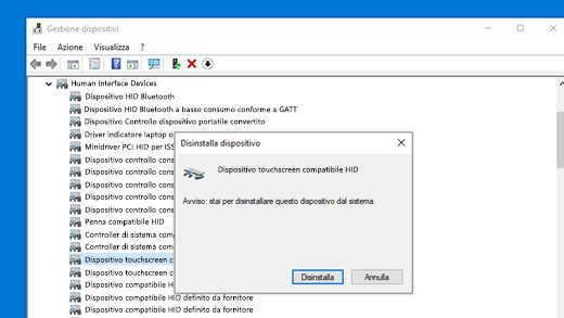 Installa il driver del touchscreen compatibile HID