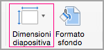 Fare clic su Dimensioni diapositiva