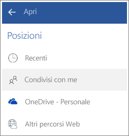 Screenshot della procedura per vedere i file condivisi da altri in Android.