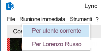 Schermata dell'avvio di una Riunione immediata come delegato