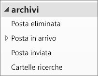 Espandere il file di archivio nel riquadro di spostamento per visualizzare le sottocartelle.