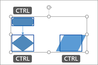 Selezione di più forme con CTRL+clic