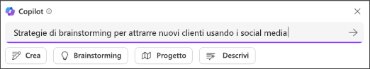 Testo "strategie di brainstorming" per la richiesta di Brainstorm