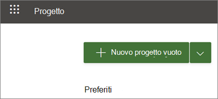 Mostra il modo più rapido per creare un progetto