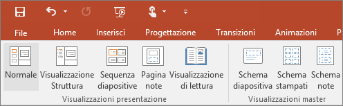 Mostra il menu Visualizza in PowerPoint