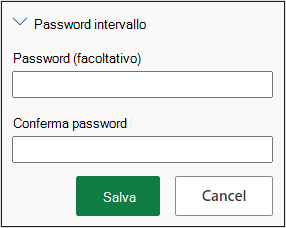 Impostazione della protezione dell'intervallo