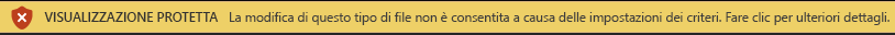 Visualizzazione protetta per i file bloccati da Blocco file, quando non è consentita la modifica