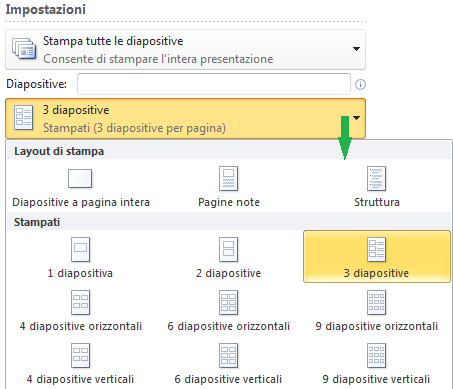 Layout per la stampa degli stampati