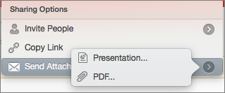 Opzioni di condivisione tramite posta elettronica in PowerPoint per Mac