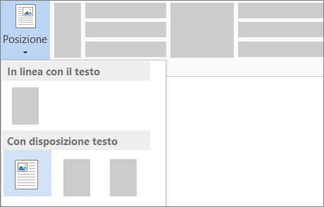 Pulsante Posizione sulla barra multifunzione