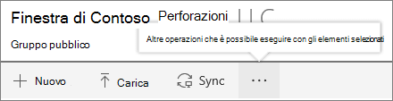 SharePoint Menu Raccolta documenti